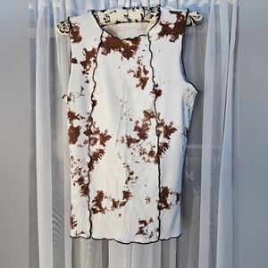 Soft cow print tank top